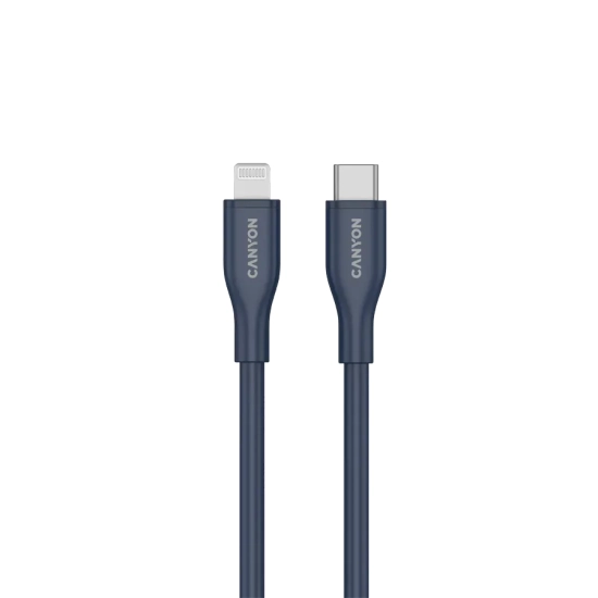 CANYON Kabel CLNM60 C-L 60W MFI 1m Silikonowy Niebieski