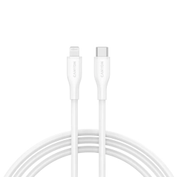 Kabel USB-C–Lightning CANYON OnWire 60LN 60 W 1 m biały. Dokładny wariant CNS-CLNM60SC10W.