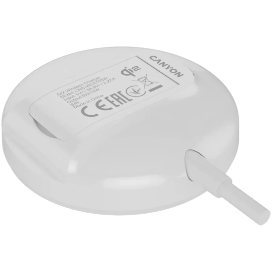 CANYON Ładowarka bezprzewodowa WS-105 Qi2 15W biała