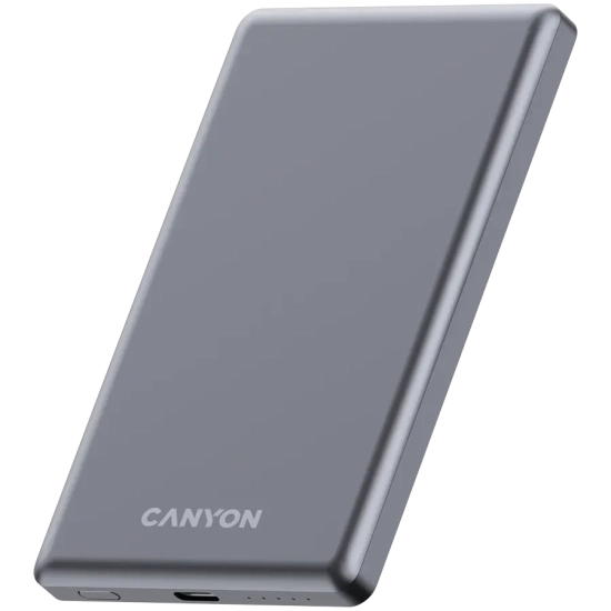 CANYON Powerbank OnPower 505 MagSafe 5000 mAh 20W ciemnoszary