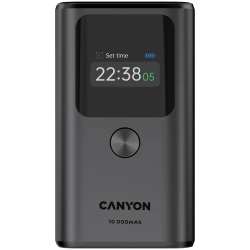 CANYON Powerbank OnPower 130 10000 mAh 30W TFT grafitowy