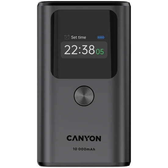 CANYON Powerbank OnPower 130 TFT 10000 mAh PD30W Grafitowy