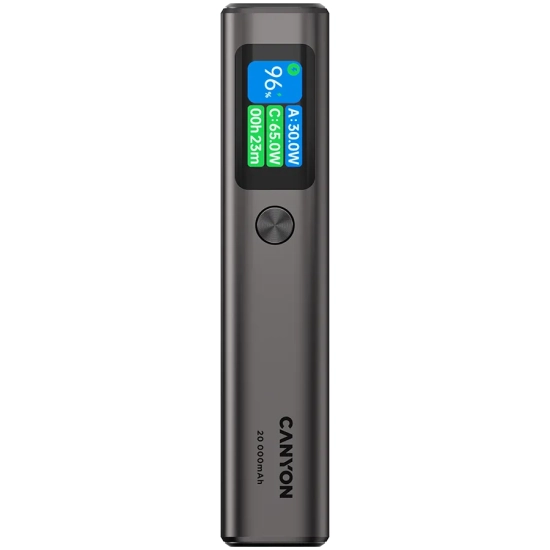 CANYON Powerbank OnPower 230 TFT 20000 mAh PD130W Grafitowy