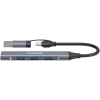 Hub USB-C CANYON DS-02 CNS-TDS02G 4w1 szary