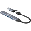 Hub USB-C CANYON DS-02 CNS-TDS02G 4w1 szary