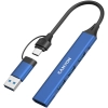 Hub USB-C CANYON DS-02 CNS-TDS02BL 4w1 niebieski