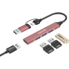Hub USB-C CANYON DS-02 CNS-TDS02P 4w1 różowy