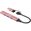 Hub USB-C CANYON DS-02 CNS-TDS02P 4w1 różowy