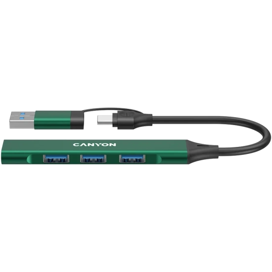 CANYON HUB DS-02 4 w 1 USB-A/C Zielony