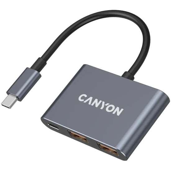 Hub USB-C CANYON DS-3 CNS-TDS3 3w1 ciemnoszary