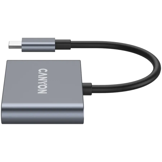 Hub USB-C CANYON DS-3 CNS-TDS3 3w1 ciemnoszary