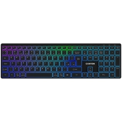 Klawiatura CANYON HKB-W11 RGB bezprzewodowa czarna