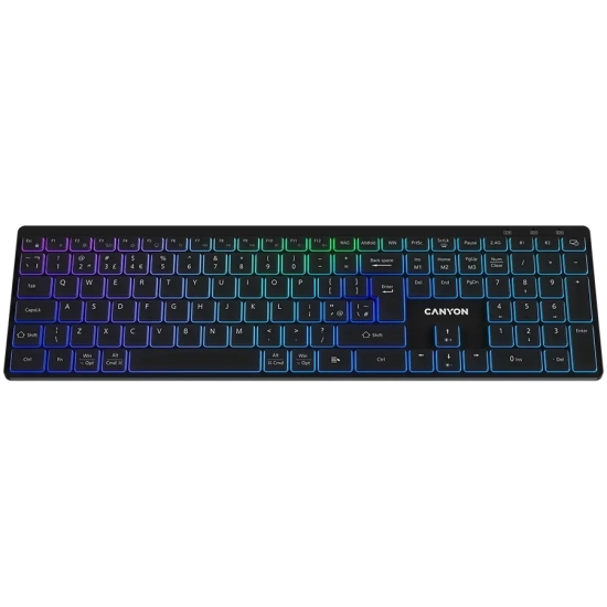 Klawiatura CANYON HKB-W11 RGB bezprzewodowa czarna