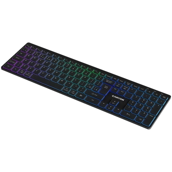 Klawiatura CANYON HKB-W11 RGB bezprzewodowa czarna