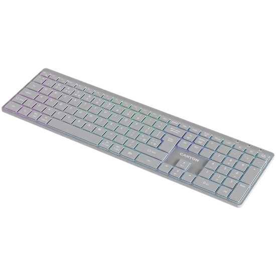 Klawiatura CANYON HKB-W11 RGB bezprzewodowa szara