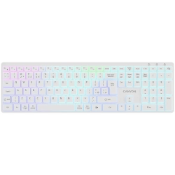 Klawiatura CANYON HKB-W11 RGB bezprzewodowa biała