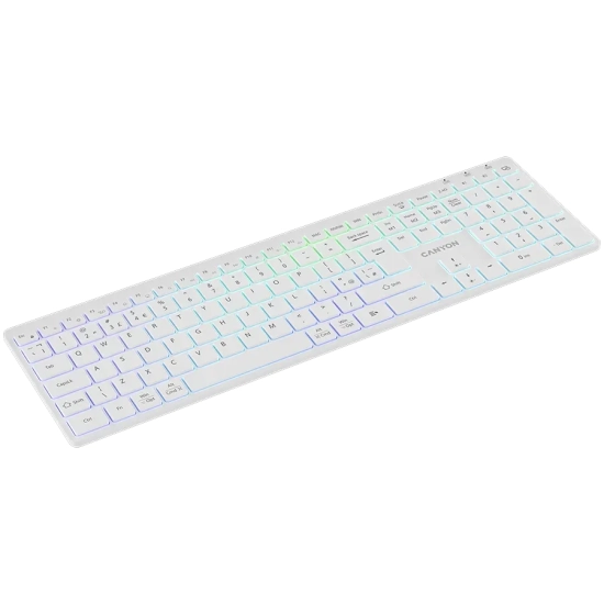 Klawiatura CANYON HKB-W11 RGB bezprzewodowa biała