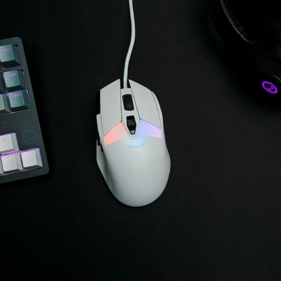 Mysz przewodowa gamingowa LORGAR Pro MSP80 26000 DPI 8000 Hz biała