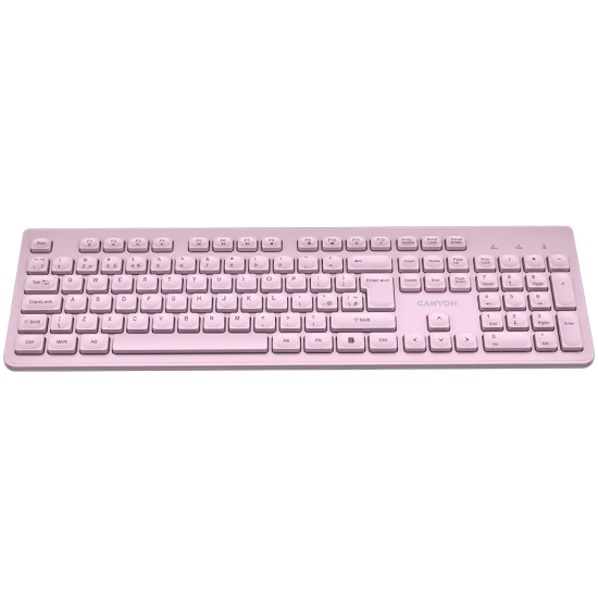 CANYON Klawiatura HKB-W01 UK/US AAA Bezprzewodowa Różowa