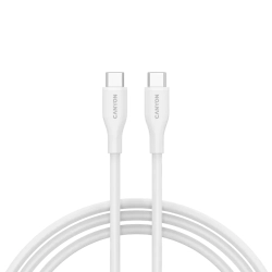 CANYON Kabel CC60SC10 C-C 60W 1 m Silikonowy Biały
