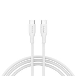 Kabel USB-C–USB-C CANYON OnWire 60SC 60 W 1 m biały. Dokładny wariant CNS-CC60SC10W.