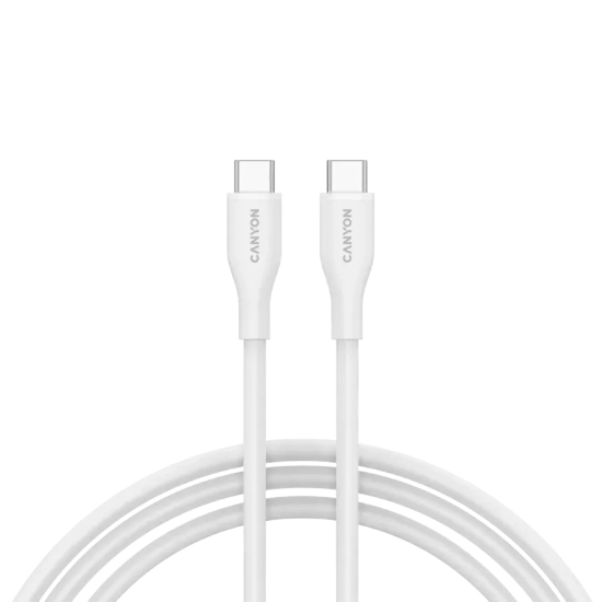 CANYON Kabel CC60SC10 C-C 60W 1 m Silikonowy Biały