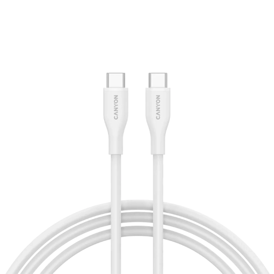 Kabel USB-C–USB-C CANYON OnWire 60SC 60 W 1 m biały. Dokładny wariant CNS-CC60SC10W.
