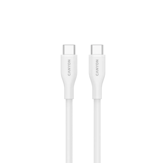 Canyon Kabel USB-C–USB-C OnWire 60SC 60 W 1 m biały