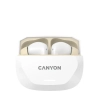 Słuchawki TWS CANYON Hexagon 7 ANC ENC Qi biało-beżowe