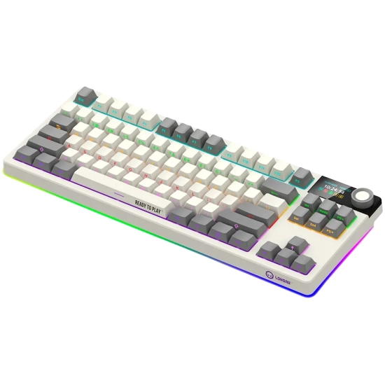 Klawiatura Lorgar KBP70TKLW TKL Toxic Purple US beżowa