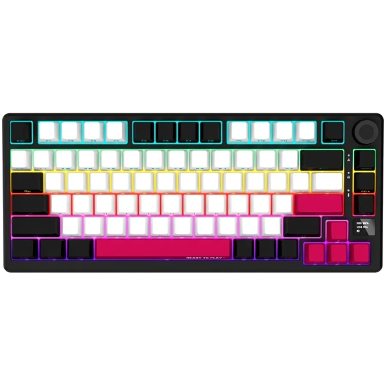 Klawiatura Lorgar KBP7075W 75% Toxic Purple US czarna