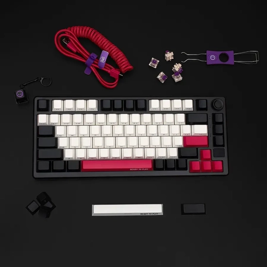 Klawiatura Lorgar KBP7075W 75% Toxic Purple US czarna