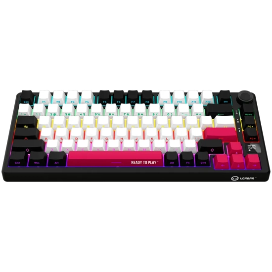 Lorgar Klawiatura KBP7075W 75% czarno-czerwona