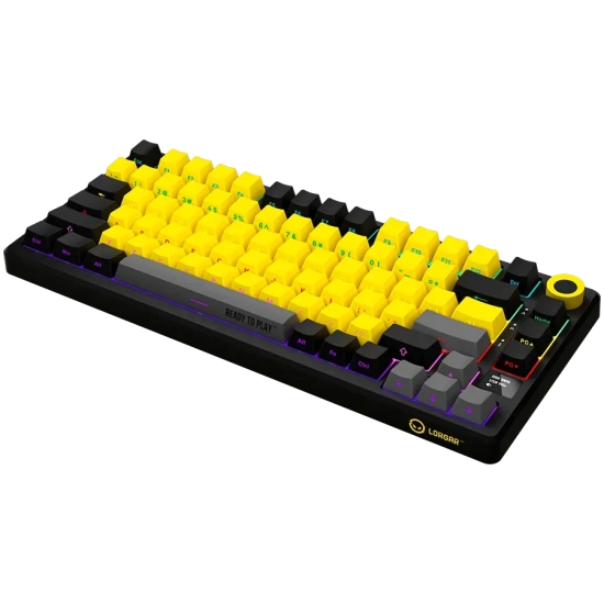 Klawiatura Lorgar Pro KBP7075W 75% Black/Yellow US