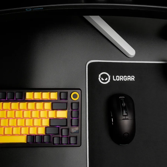 Lorgar Klawiatura KBP7075W 75% czarno-żółta