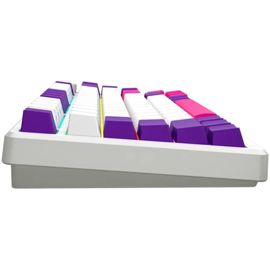 Klawiatura Lorgar KBP7075W 75% Toxic Purple US biała