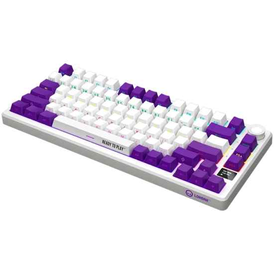 Klawiatura Lorgar KBP7075W 75% Toxic Purple US biała