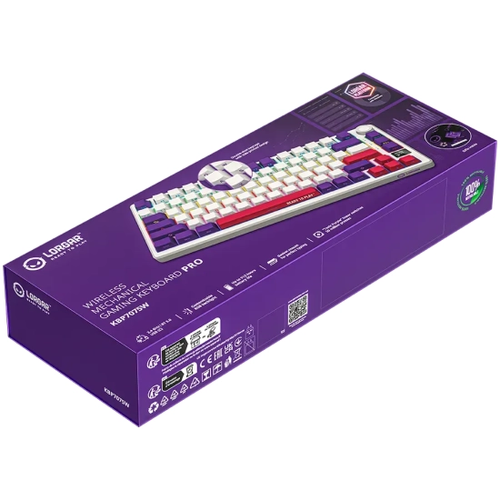 Klawiatura Lorgar KBP7075W 75% Toxic Purple US biała