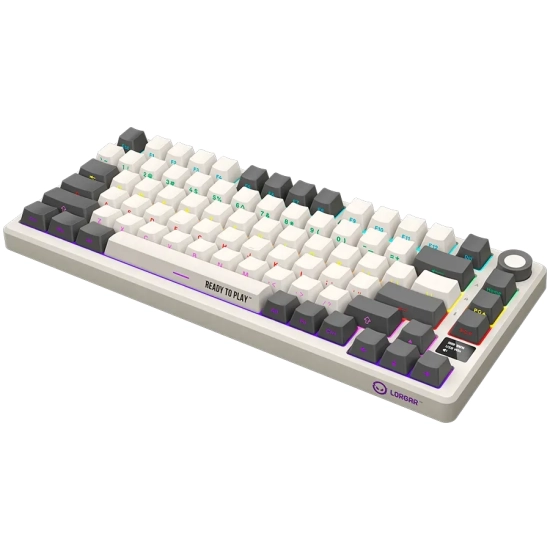 Klawiatura Lorgar KBP7075W 75% Toxic Purple US beżowa