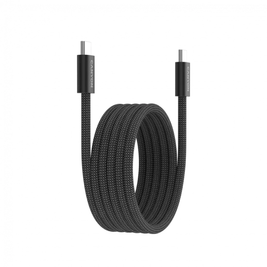 Kabel USB-C–USB-C CANYON OnWire 60MG CND-CCMG60AB15B 60W 1m czarny