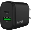 CANYON Ładowarka OnCharge 250 25W USB-C USB-A EU czarna