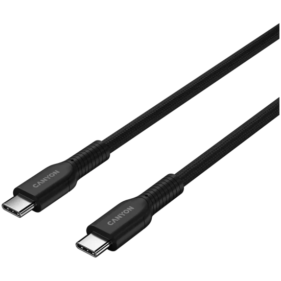CANYON Kabel OnWire 60CL C-C 60W w oplocie 1 m Czarny