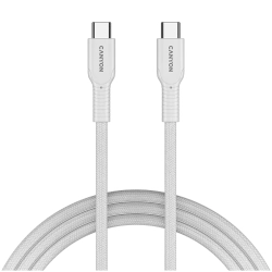CANYON Kabel OnWire 60CL C-C 60W w oplocie 1m Biały