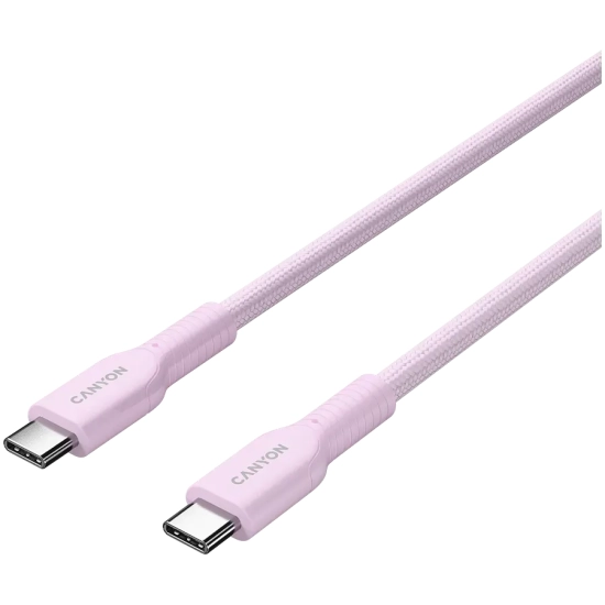 Kabel USB-C–USB-C CANYON OnWire 60CL CND-CCAP60AB10PK 60W 1m różowy