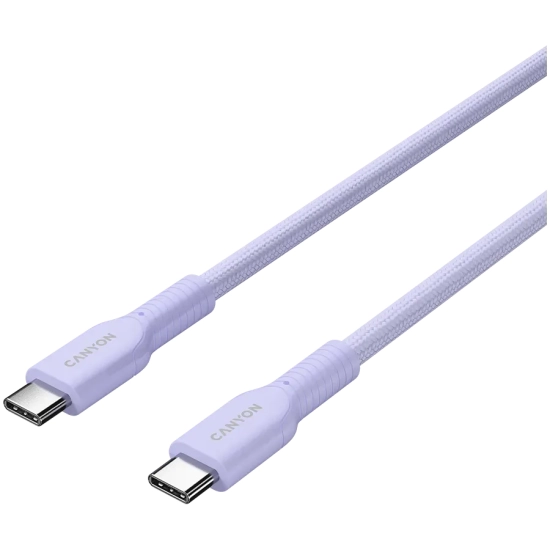 Kabel USB-C–USB-C CANYON OnWire 60CL CND-CCAP60AB10PU 60W 1m fioletowy
