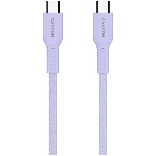 Kabel USB-C–USB-C CANYON OnWire 60CL CND-CCAP60AB10PU 60W 1m fioletowy