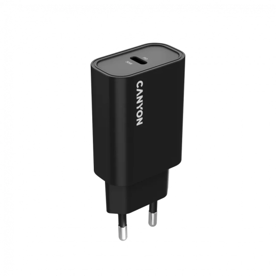 CANYON Ładowarka sieciowa OnCharge 30CL 30W 1xPD EU Czarna