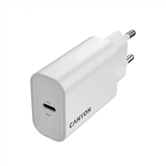 CANYON Ładowarka OnCharge 30CL 30W USB-C EU biała