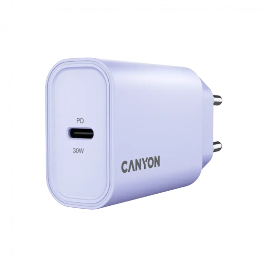 CANYON Ładowarka OnCharge 30CL 30W USB-C EU fioletowa