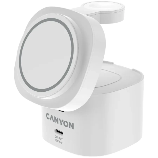 CANYON Stacja OnCharge 405 Qi2 4w1 z ładowarką 65W biała